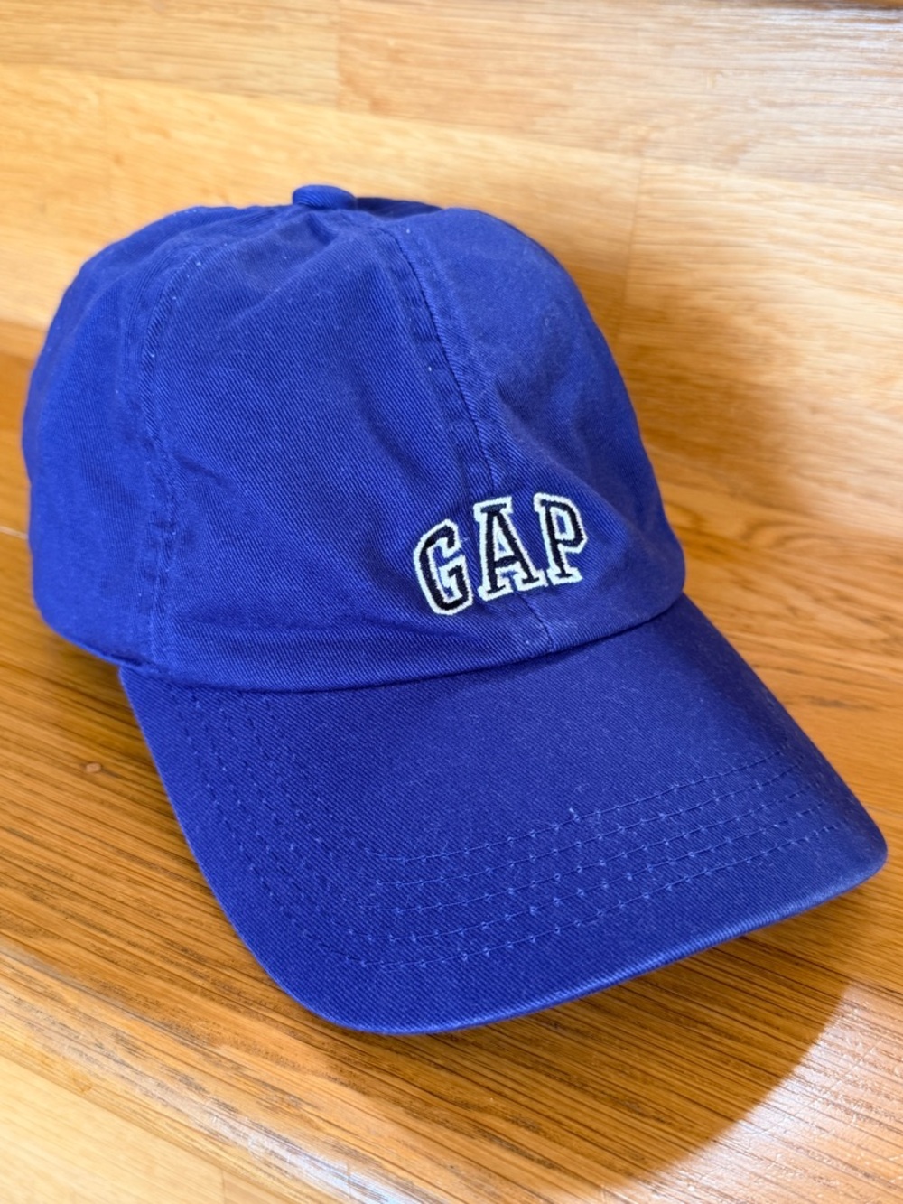GAP Blue Embroidered Logo Strapback Hat Baseball Cap Lid Royal Blue OSFA Adult